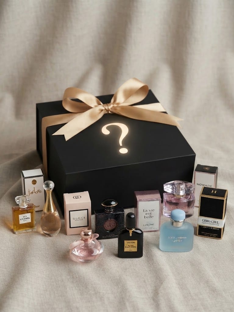 CAJA SORPRESA DE 10 MINI PERFUMES DE DISEÑADOR